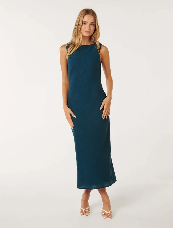 Aliza Column Midi Dress Disco