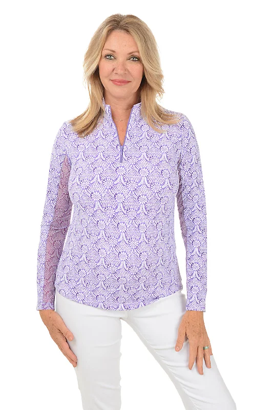Lavender Leslie Sunflower UPF50+ Sun Shirt Relaxed Women's Beachy