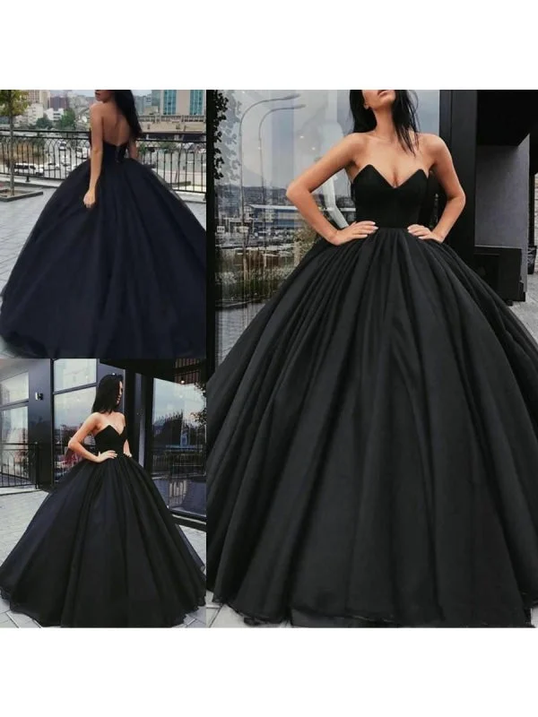 Black Wedding Dresses Satin Fabric Princess Silhouette Empire Waist Floor Length Bridal Dress Stylish Women's Neon