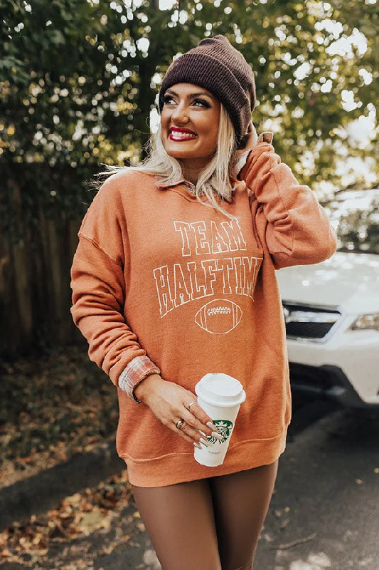 Team Halftime Graphic Sweatshirt Sporty Women's Athleisure 
