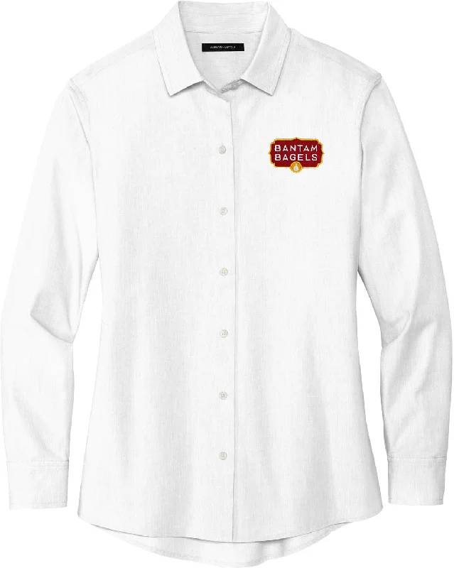 Mercer+Mettle Ladies Long Sleeve Stretch Woven Shirt Cozy Women's Winter