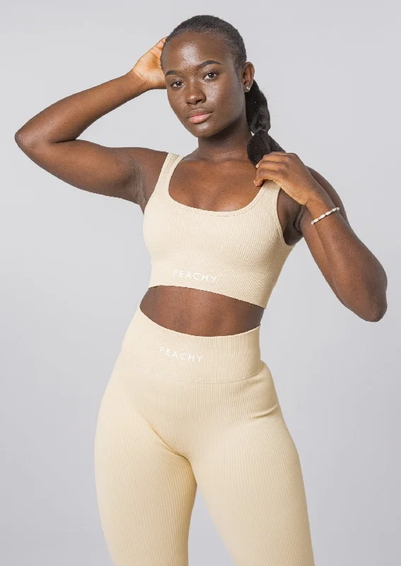 Ribbed LUXE Bra U-Neck [LASTCHANCE] Laid - back Women's Vibe