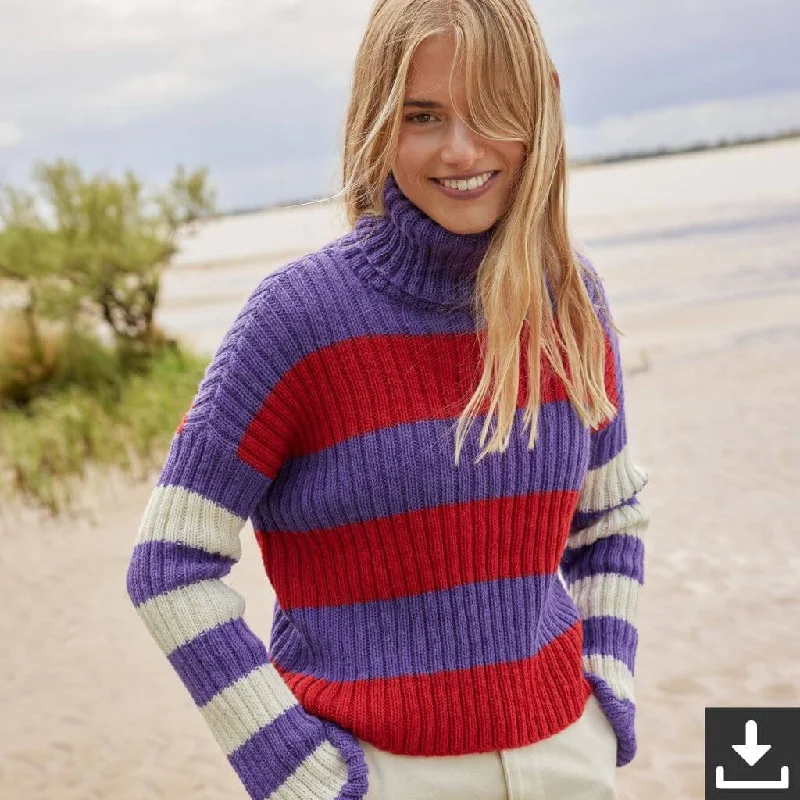 Damen Rollkragenpullover Strickanleitung - Lana Grossa (PDF) Elegant Women's 