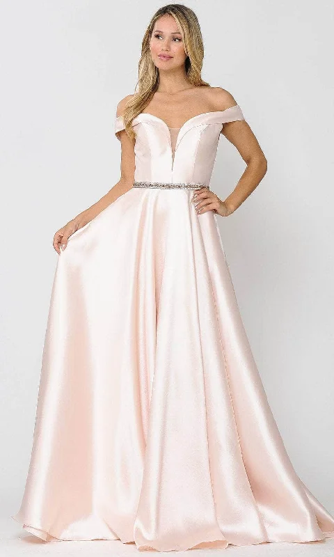 Poly USA 8686 - Off-Shoulder Sweetheart A-line Gown French