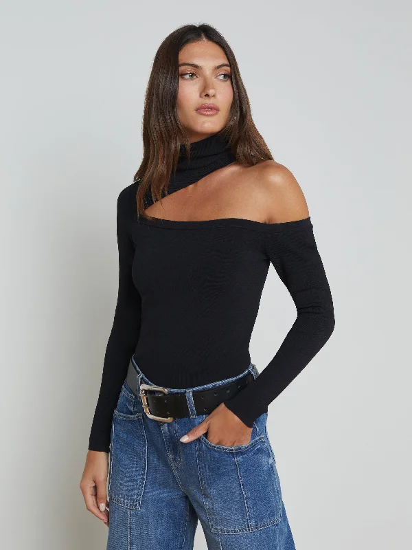Azia Cutout Turtleneck Dapper Women's 1920S