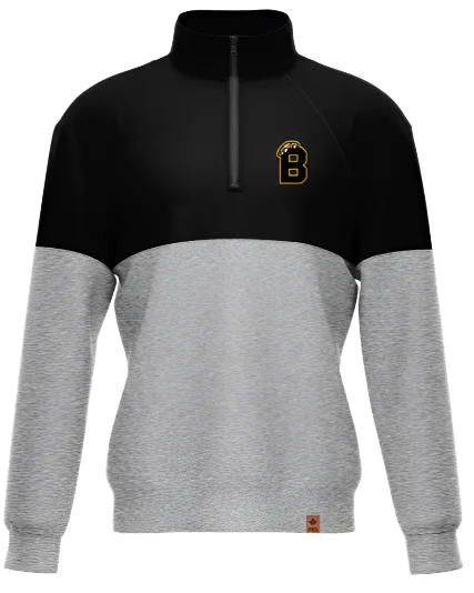 Two Tone Raglan Quarter Zip Feminine Women's Style 