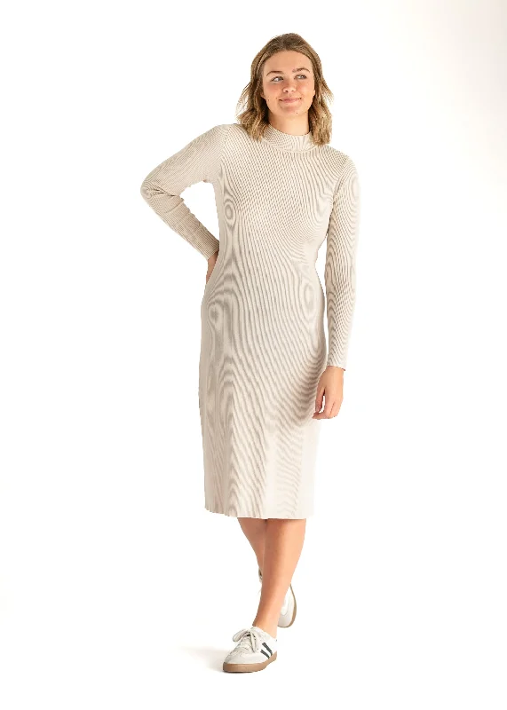 Vanna Ribbed Knit Midi Dress Refined Women's Velvet