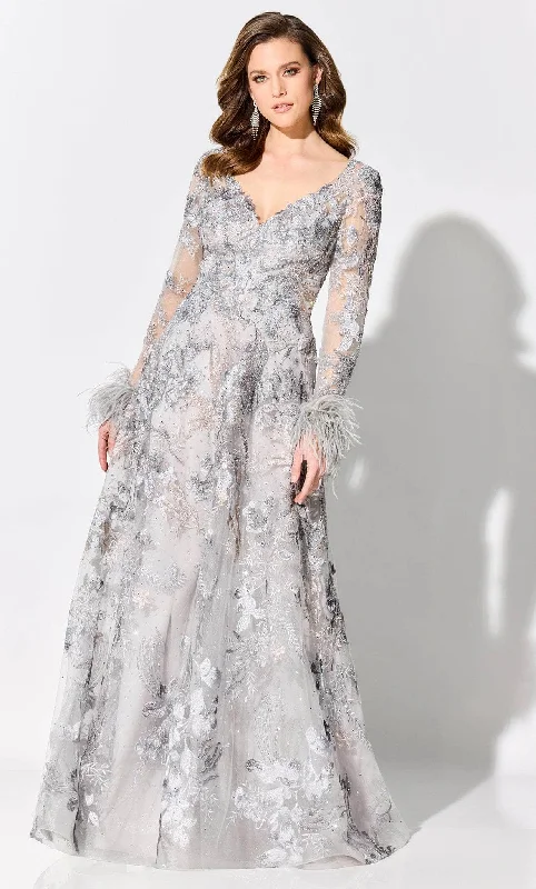 Ivonne D ID307 - Embroidered A-Line Evening Gown Edgy Women's Punk