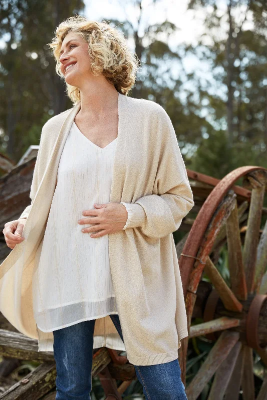 Irula Cardigan - Malt Monochromatic Office Style