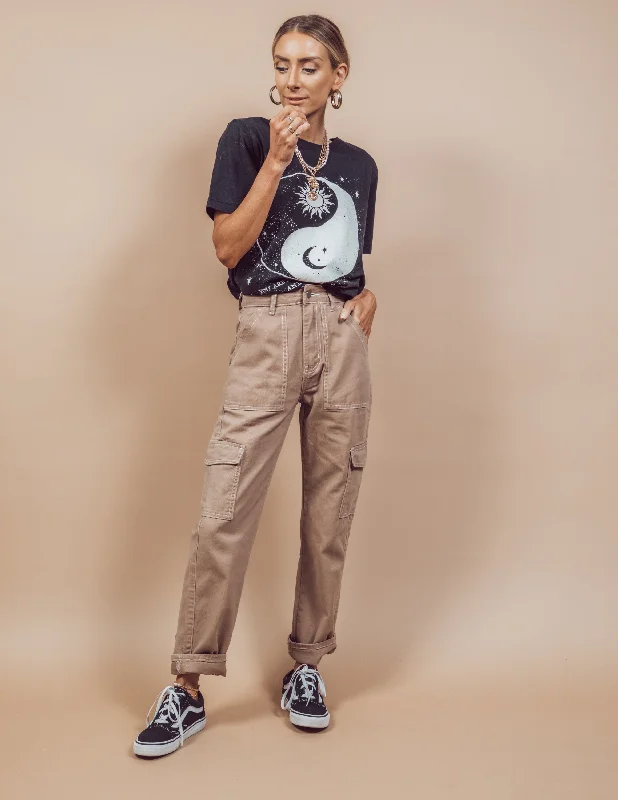 Bronx Denim Cargo Pants Minimalist Women's Casual