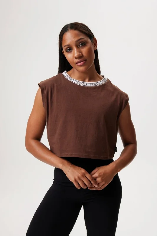 INSPORT WOMEN'S BELLA COFFEE MUSCLE TEE Stylish Women's Tropical 