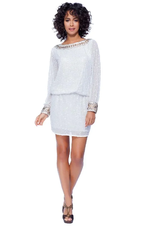 Shail K - Splendid Beaded Scoop Sheath Dress 1083 Preppy Women's College