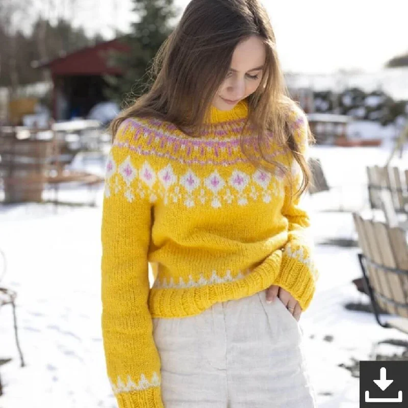 Jacquardpullover Strickanleitung - Sandnes Garn (PDF) Modern Women's Tech