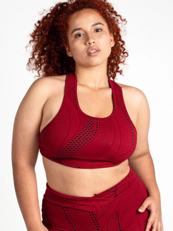 Coco Sexy Back Top-Red Compression