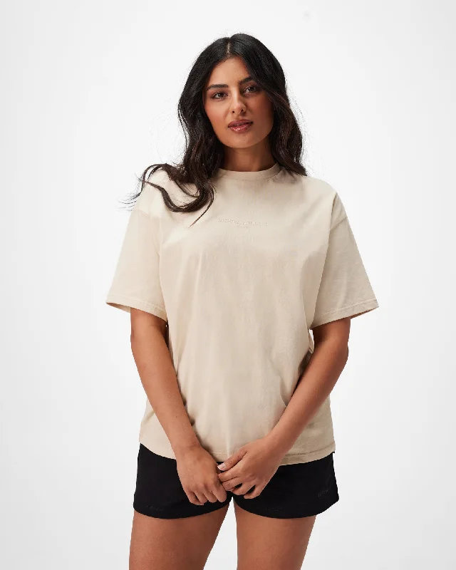 INSPORT WOMENS BAILEY OVERSIZED TEE SAND Sporty Women's Athleisure 