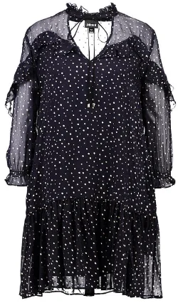 Dotted Ruffle Dress Athletic Women's 