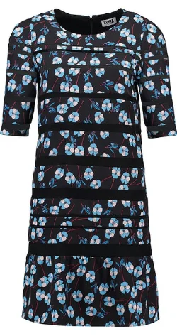 Floral Stripe Dress Classic Women's Pin - striped