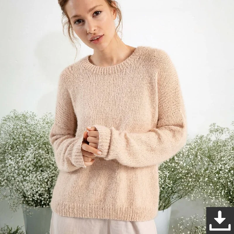 Klassischer Pullover Strickanleitung - Lang Yarns (PDF) Minimalist Women's Casual