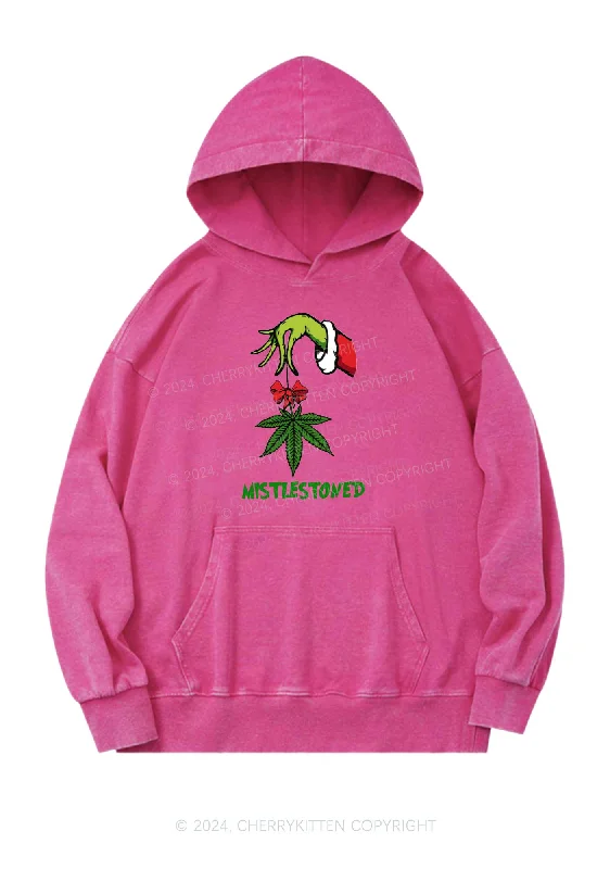 Christmas Mistlestoned Y2K Washed Hoodie Cherrykitten Sleek Women's 