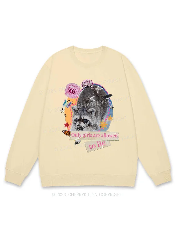 Only Girls Are Allowed To Lie Y2K Sweatshirt Cherrykitten Elegant Women's 
