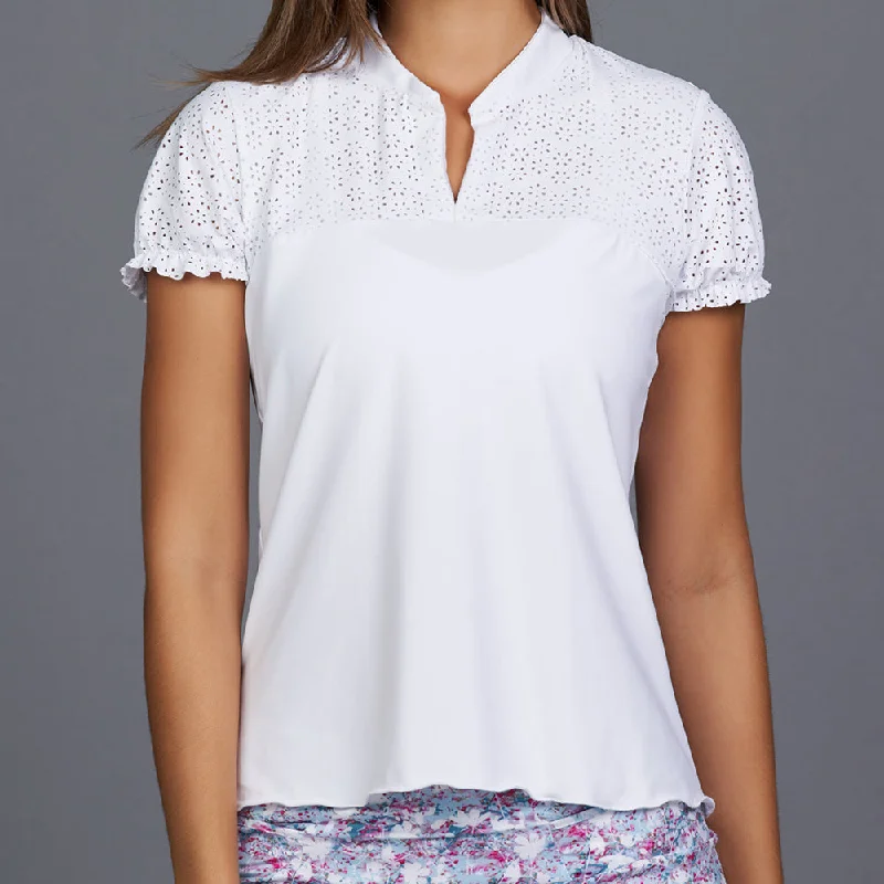 All Season Short-Sleeve Collar Top (white) Australian Beach