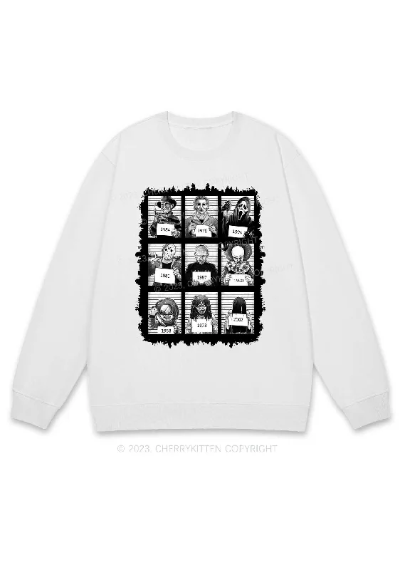 Horror Movie Characters Y2K Sweatshirt Cherrykitten Practical Women's Multi - 