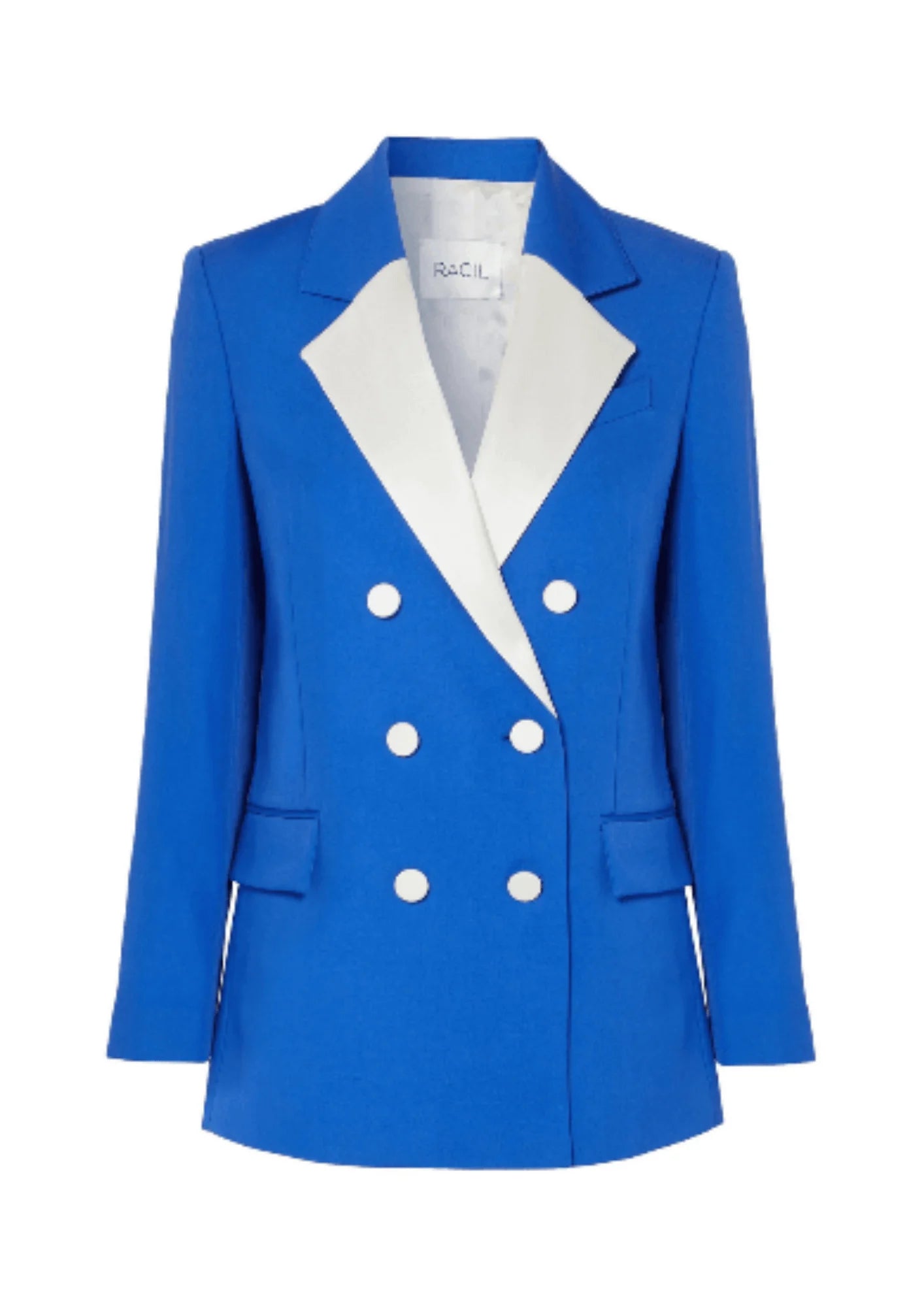 BLUE DOUBLE-BREASTED WOOL BLAZER Casual Women's Japanese 