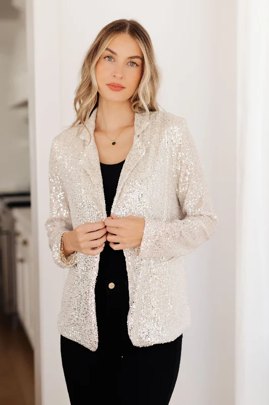 I Know You're Busy Sequin Blazer Modern Women's Tech