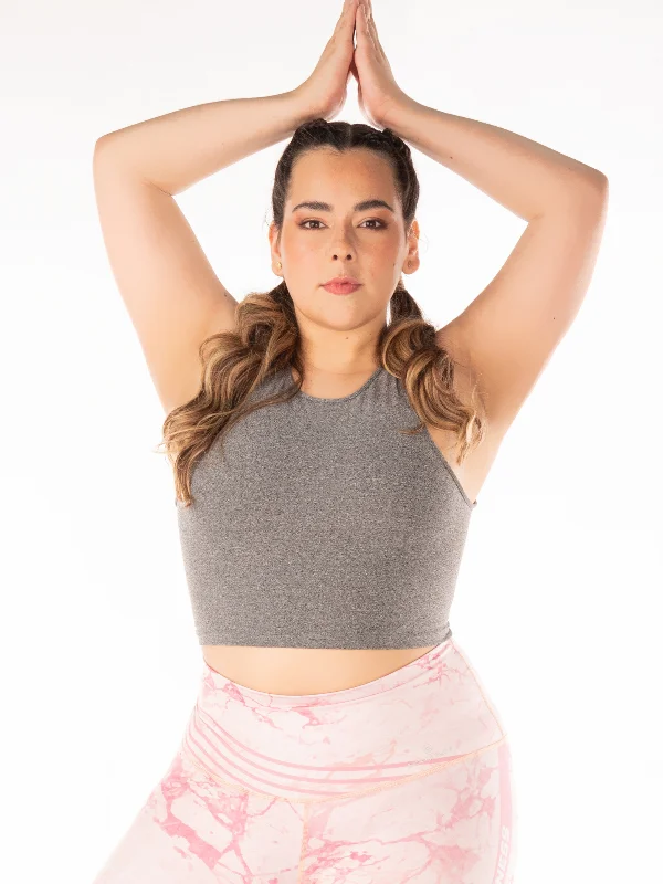 Basic Crop Top Bali - Dark gray Bohemian Women's Free