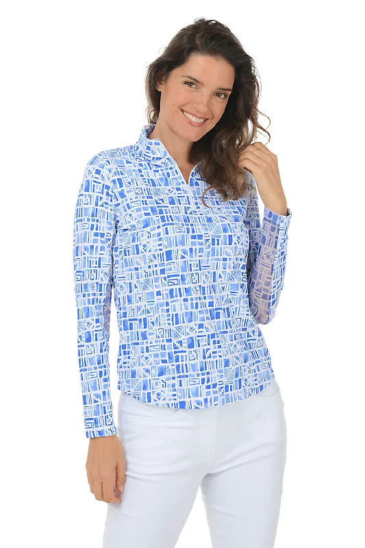 Blue Yara Timeout UPF50+ Sun Shirt Traditional Women's 