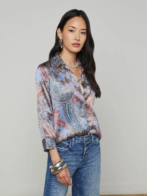 Dani Silk Blouse Laid - back Women's Style