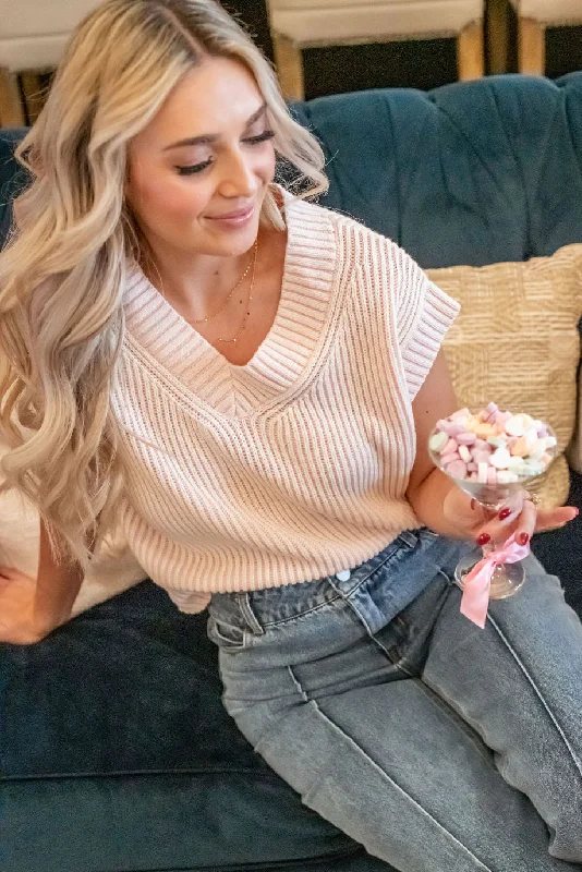 Cotton Candy Knit Top Practical Women's Quick - dry