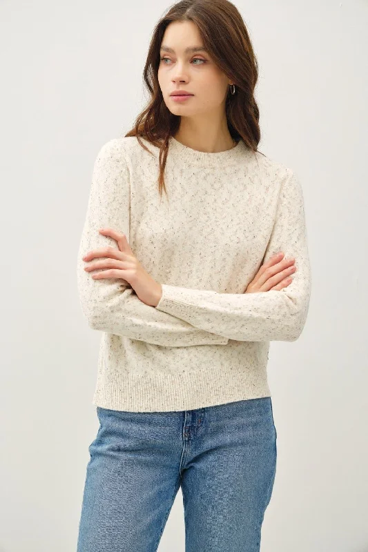 Round Neck Long Sleeve Sweater Compression