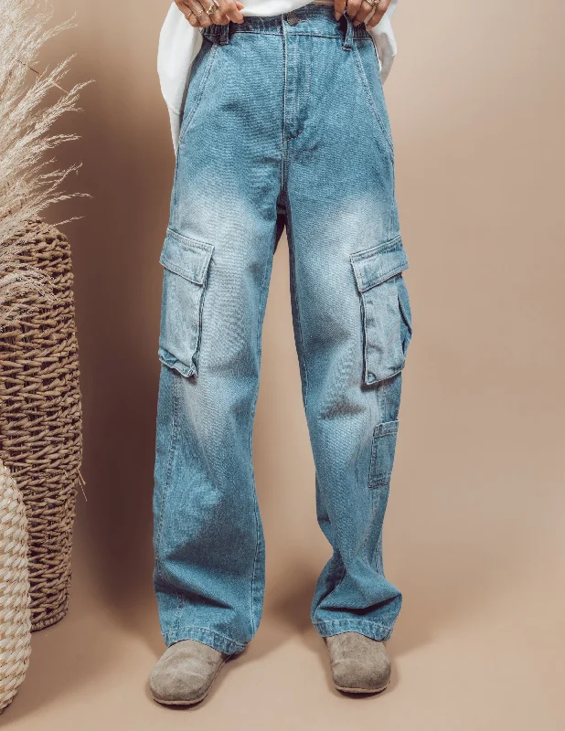 Samira Cargo Denim Laid - back Women's Vibe