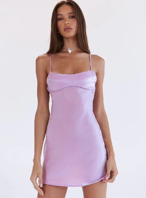 Violetta Mini Dress Purple Bohemian Women's Free