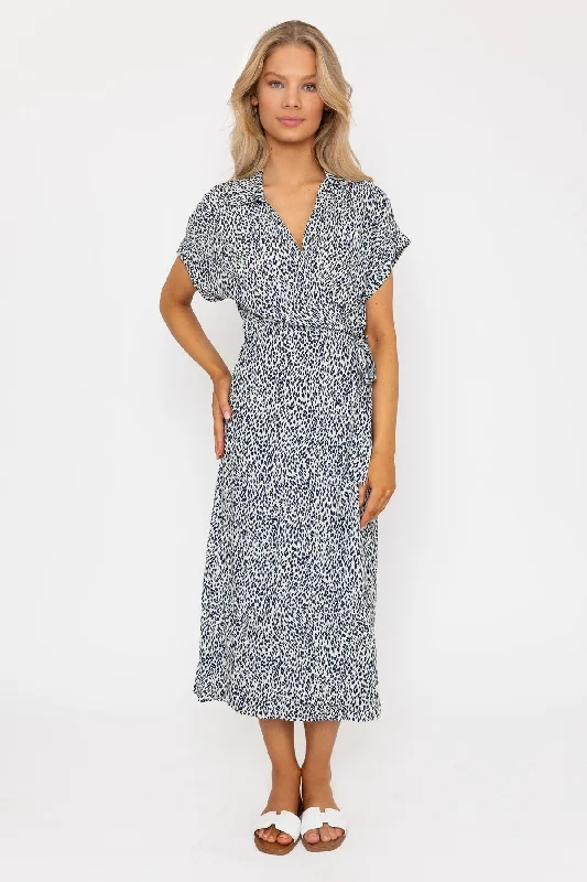 Erin Wrap Midi Dress Traditional Women's Wool