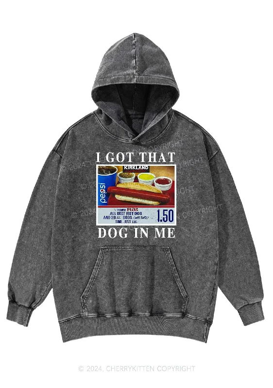 I Got That Hot Dog In Me Y2K Washed Hoodie Cherrykitten Elegant Women's Formal 