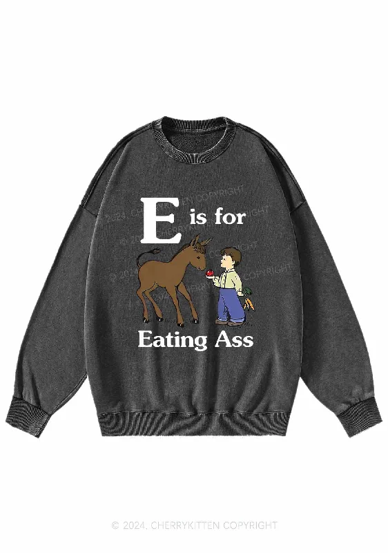 E Is For Eating Axx Y2K Washed Sweatshirts Cherrykitten Geometric