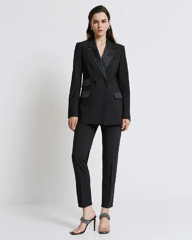 Access Fashion Longline Blazer With Satin Trim Australian Beach