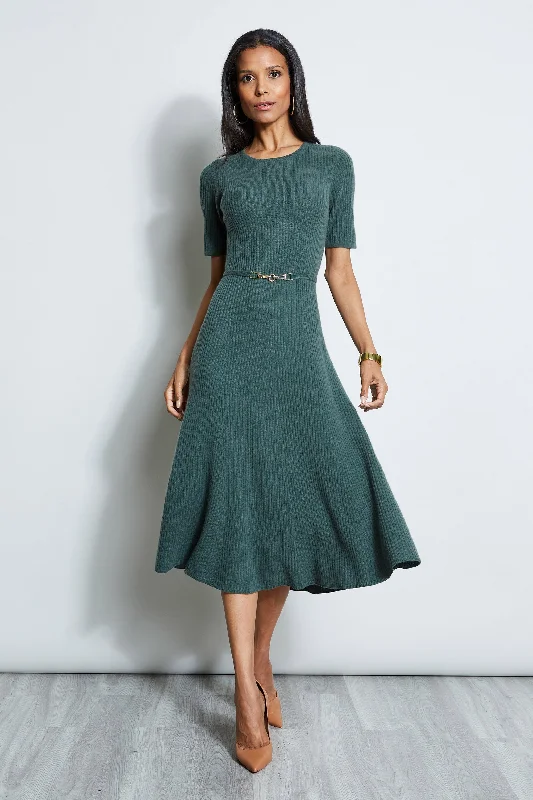 Short Sleeve Cashmere Belted Dress Casual Women's Japanese 