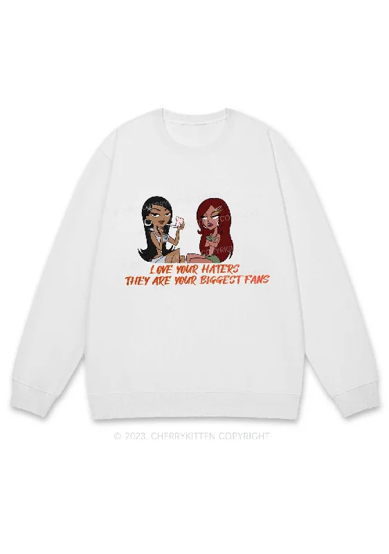 They Are Your Biggest Fans Y2K Sweatshirt Cherrykitten Monochromatic Office Style