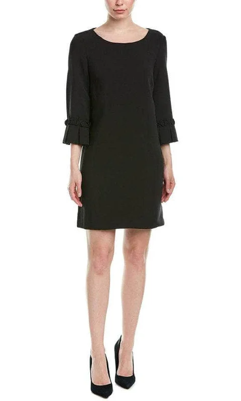 Tahari ASL TLMU9WD682 - Pleated Long Sleeve Cocktail Dress Hip Women's Urban