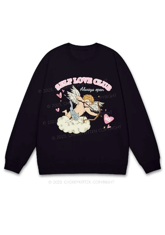 Self Love Club Always Open Y2K Sweatshirt Cherrykitten Artistic Women's Avant - 