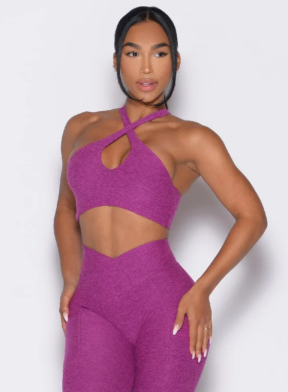 Cross Over Halter Bra French