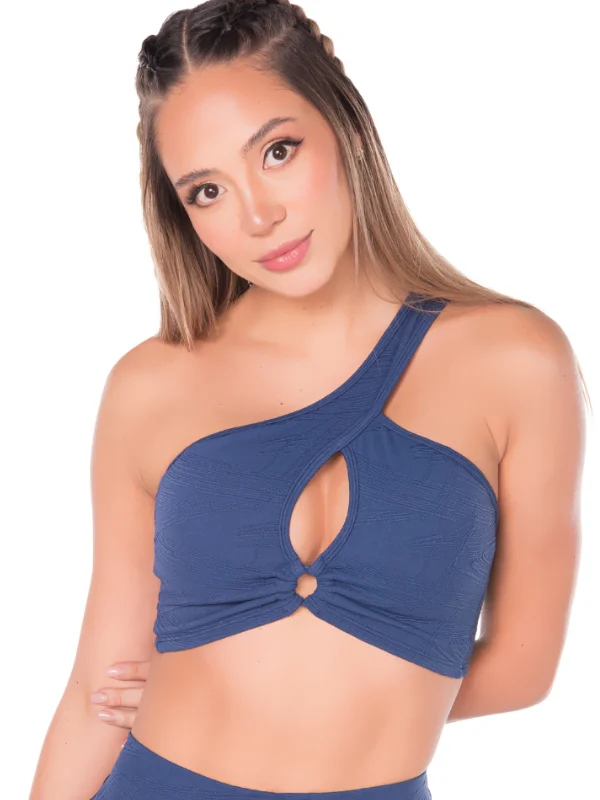 Venice One Shoulder Top - Dark Blue Modern Women's 