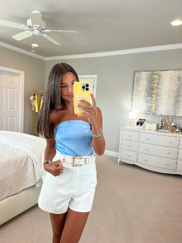 Yours Truly Shorts - White Cozy Women's Winter