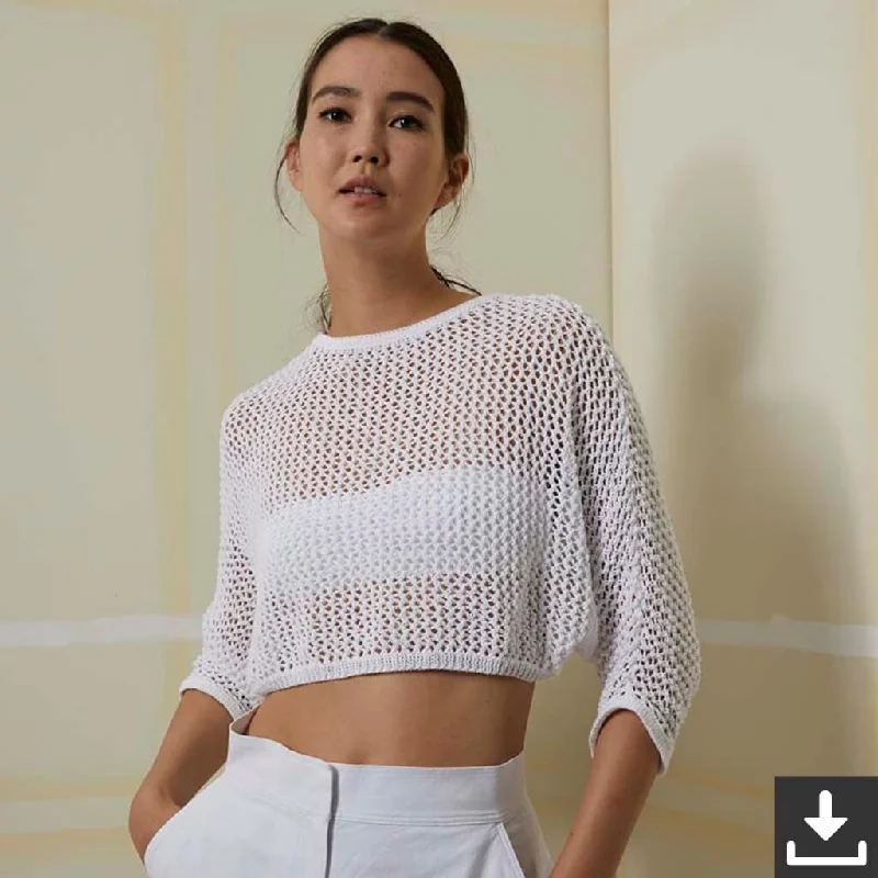 Transparenter Pullover Strickanleitung - Lang Yarns (PDF) Geometric