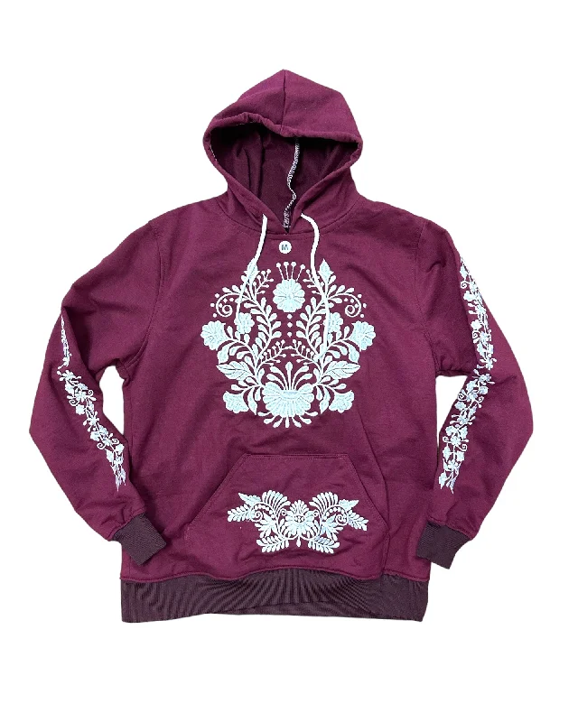 Mexican Floral Embroidered Hoodie Texas A&M Dapper Women's Bow - adorned