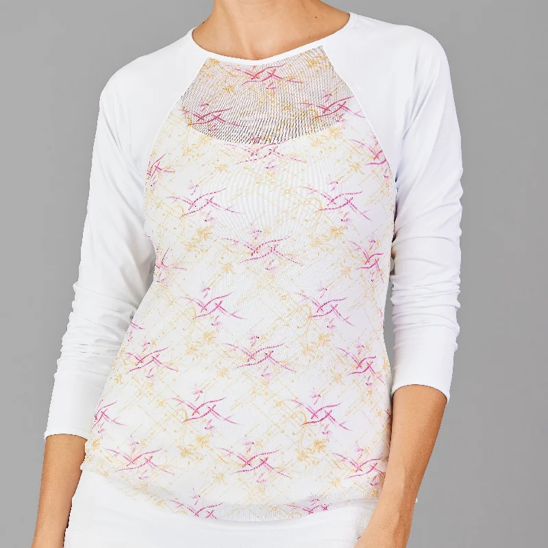 Tangerine Sheer-body Top (print) Modern Women's 
