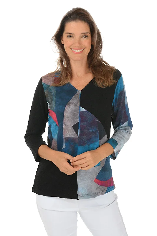 Georgia Textured V-Neck Top Athletic Women's High - 